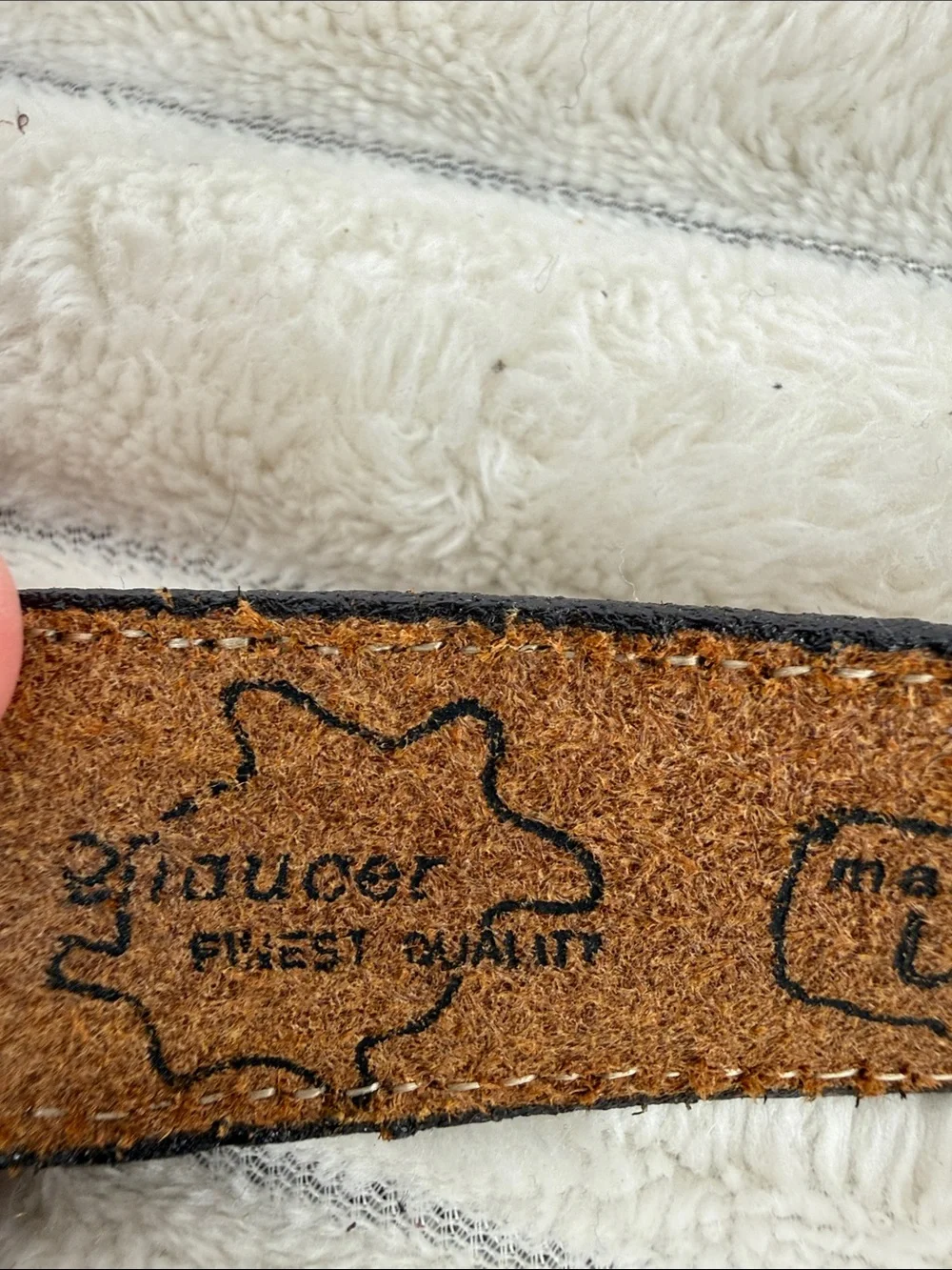 Vintage Chaucer Leather Brown Belt size 40